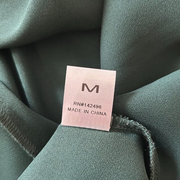 The Latest Scoop Emma Satin Cowl Neck Midi Dress - Emerald Green - US M - Picture 8 of 9